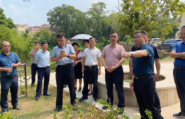 廣東省生態(tài)環(huán)境廳、江西省生態(tài)環(huán)境廳考察調(diào)研我司農(nóng)村生活污水處理站