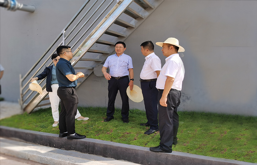 江西省生態(tài)環(huán)境廳副廳長級生態(tài)環(huán)境監(jiān)察專員、贛南專員辦主任喻子水一行蒞臨挺進環(huán)保和樂新村項目點視察調研
